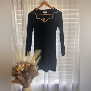 Elegant Black Knit Dress